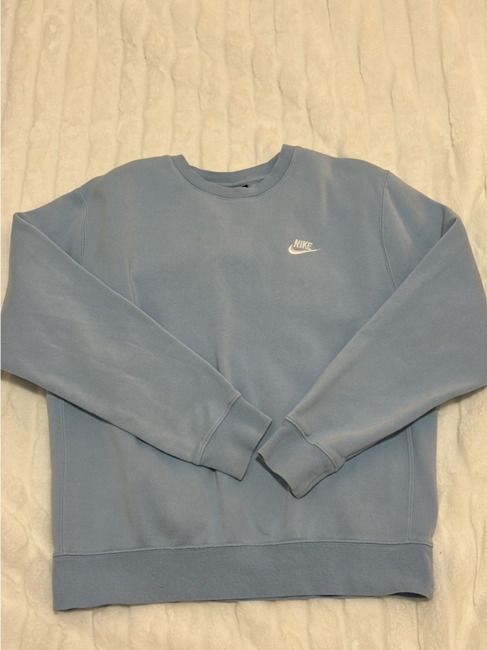 Nike Crewneck Sweatshirt - Sky Blue with White Logo